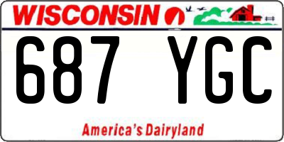 WI license plate 687YGC