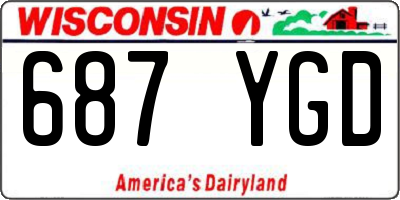 WI license plate 687YGD