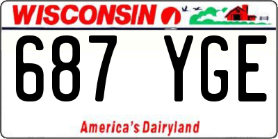 WI license plate 687YGE