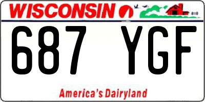 WI license plate 687YGF