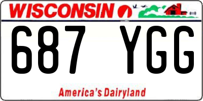 WI license plate 687YGG