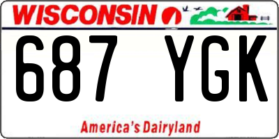 WI license plate 687YGK