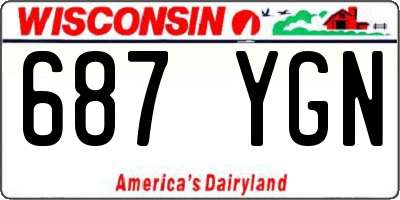 WI license plate 687YGN