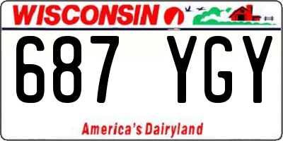 WI license plate 687YGY