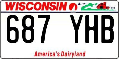 WI license plate 687YHB