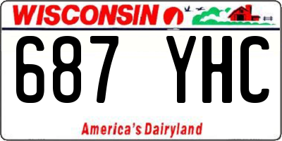 WI license plate 687YHC