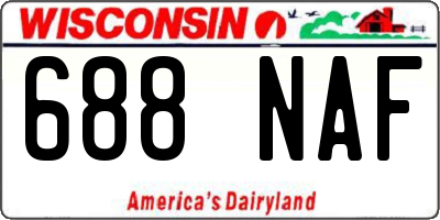 WI license plate 688NAF