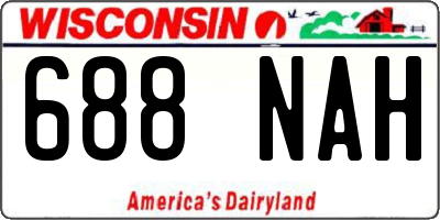 WI license plate 688NAH