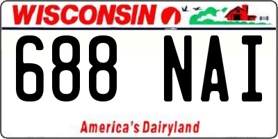 WI license plate 688NAI