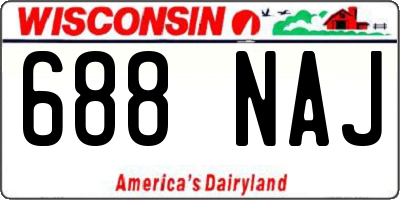 WI license plate 688NAJ