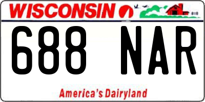 WI license plate 688NAR