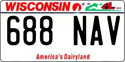 WI license plate 688NAV