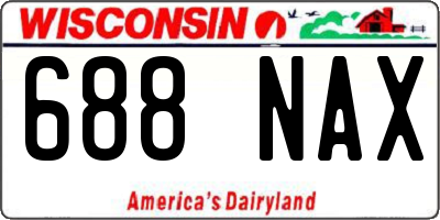 WI license plate 688NAX