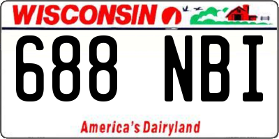 WI license plate 688NBI