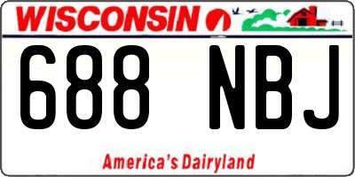 WI license plate 688NBJ