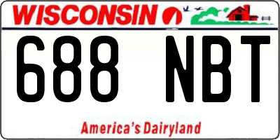WI license plate 688NBT