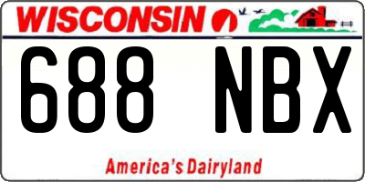 WI license plate 688NBX