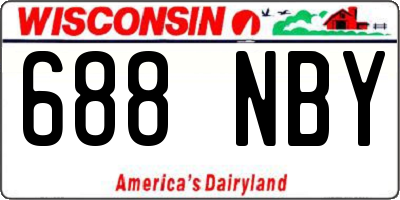WI license plate 688NBY
