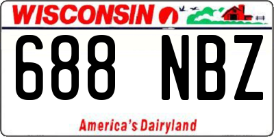 WI license plate 688NBZ