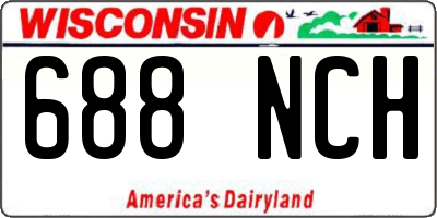 WI license plate 688NCH