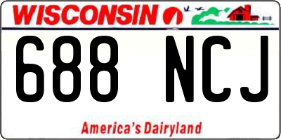 WI license plate 688NCJ