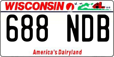 WI license plate 688NDB