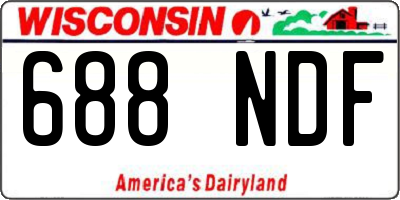 WI license plate 688NDF