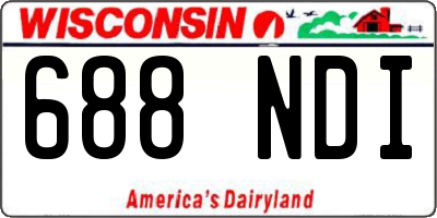 WI license plate 688NDI