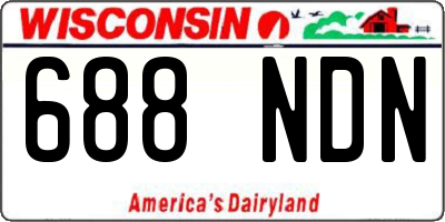 WI license plate 688NDN