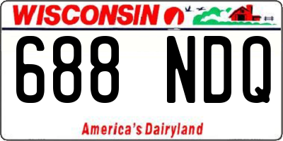 WI license plate 688NDQ