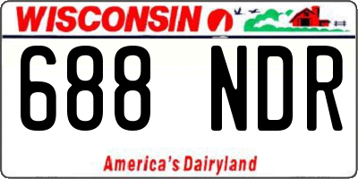 WI license plate 688NDR