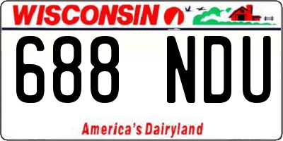 WI license plate 688NDU
