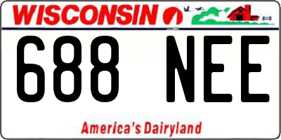 WI license plate 688NEE