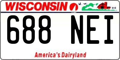 WI license plate 688NEI