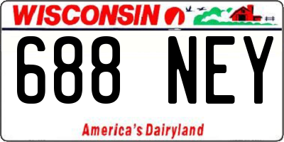 WI license plate 688NEY