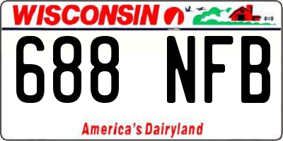 WI license plate 688NFB