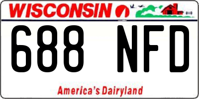 WI license plate 688NFD