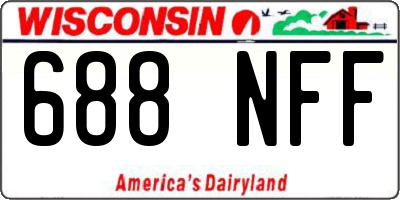 WI license plate 688NFF