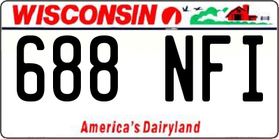 WI license plate 688NFI