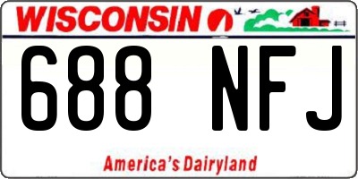 WI license plate 688NFJ
