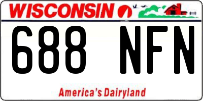 WI license plate 688NFN
