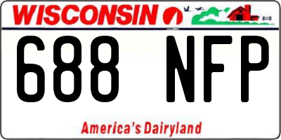 WI license plate 688NFP
