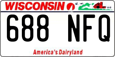 WI license plate 688NFQ