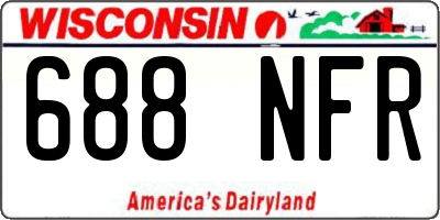 WI license plate 688NFR