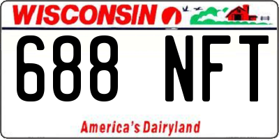 WI license plate 688NFT