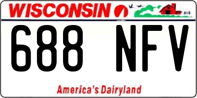 WI license plate 688NFV