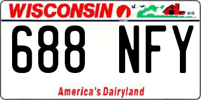 WI license plate 688NFY