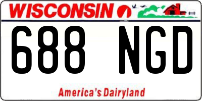 WI license plate 688NGD