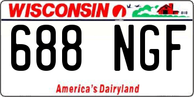 WI license plate 688NGF