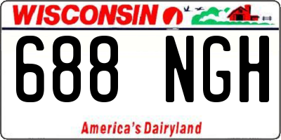 WI license plate 688NGH